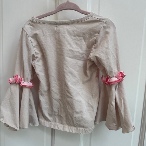 NWOT Marie Nicole 3T Girls Beige Xoxo Valentine’s Day Long Sleeve Top Blouse - Picture 4 of 5